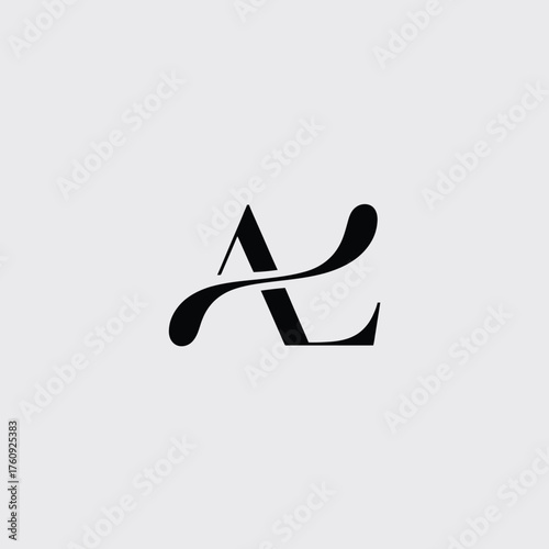 Elegant monogram 'al' logo design minimalist abstract symbol branding identity