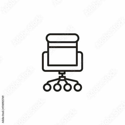 office chair icon icon sign vector