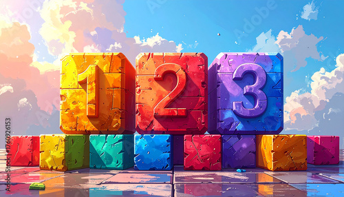 Symbol 3d made of lgbt flag colors number 2
2