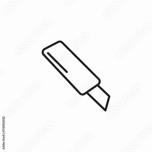 utility knife cutter icon sign vector