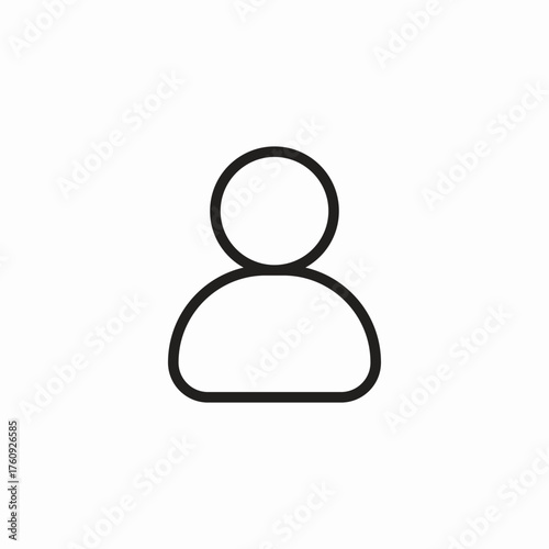 user profile outline icon sign vector