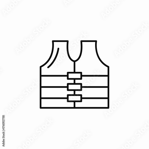 floating life vest icon sign vector