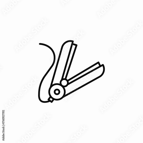 hair straightening iron icon sign vector