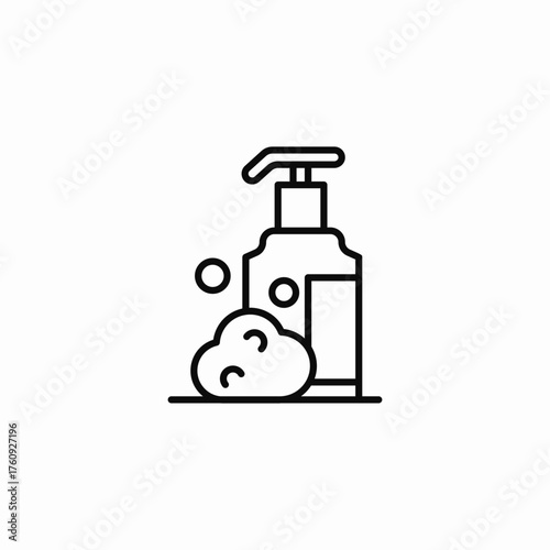 hand soap dispenser icon sign vector
