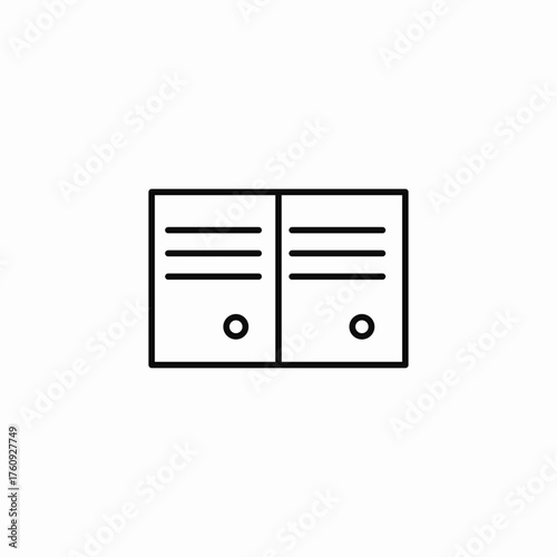 open ring binder icon sign vector