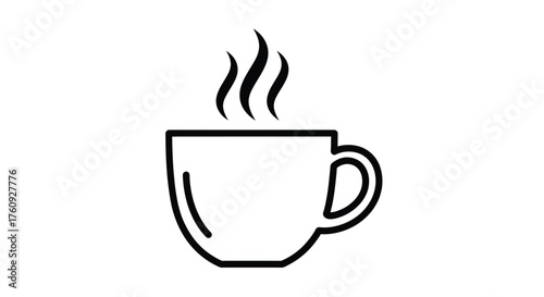 Vactor illustration of coffee cup icon for design and decoration
