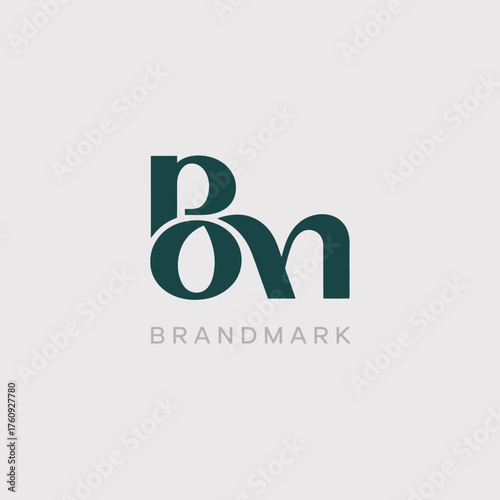 Elegant minimalist lettermark logo design for 'bon' brand modern business identity