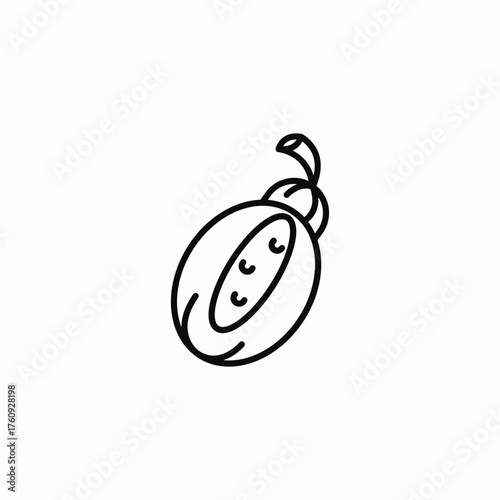 single coffee bean icon sign vector