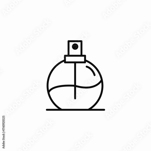 spherical perfume bottle icon sign vector