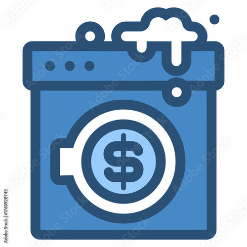 money laundering wash machine icon