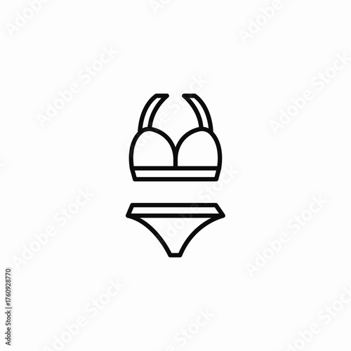 two-piece swimsuit icon icon sign vector