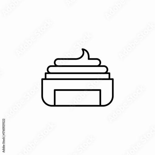 cosmetic cream jar icon sign vector