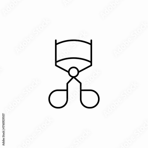 eyelash curler tool icon sign vector