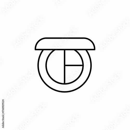 eyeshadow palette compact icon sign vector