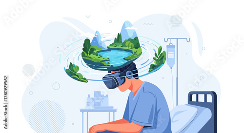 Virtual Reality Therapy for Patients in Hospital Using a Headset for Relaxation