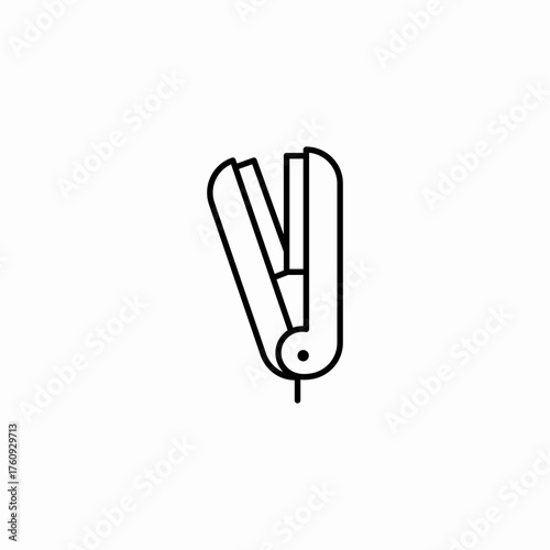 hair straightener icon icon sign vector