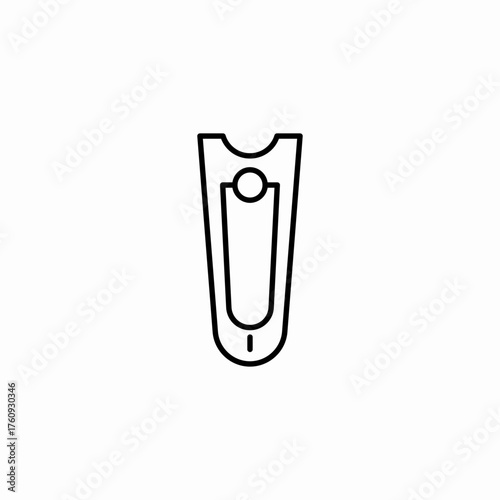 nail clipper icon icon sign vector