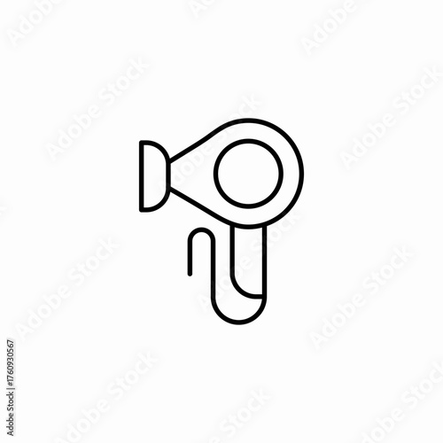 salon hair dryer icon sign vector