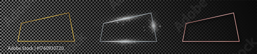 Set of three trapezoid frames