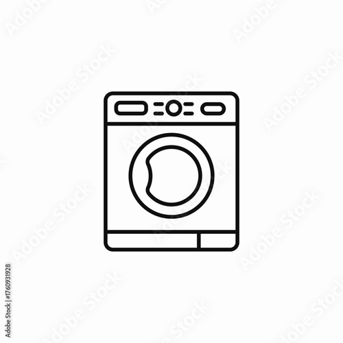 front loading washer icon sign vector