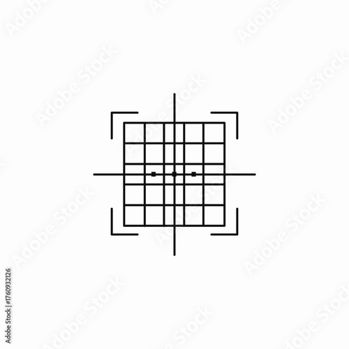 grid guidelines focus icon sign vector