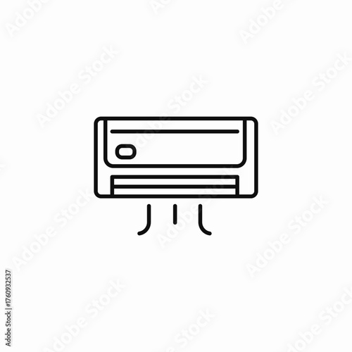 indoor air conditioner icon sign vector
