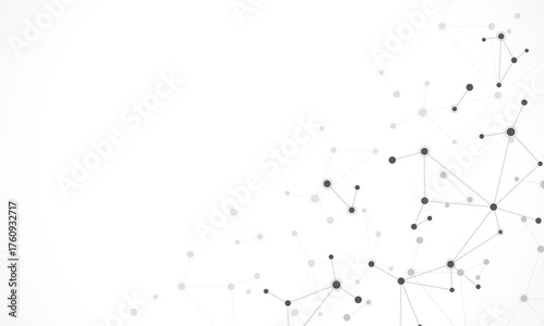 Molecular structure and genetic engineering, molecules DNA, neural network, scientific research. Abstract background for innovation technology, science, healthcare, and medicine