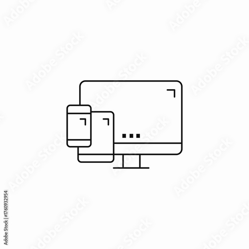 multiple device design icon sign vector
