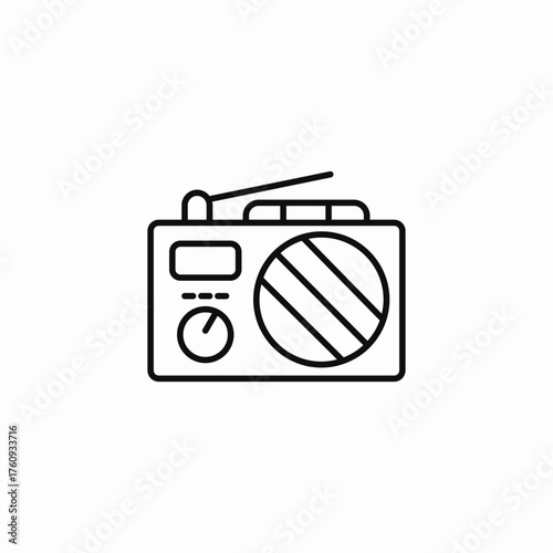 portable radio device icon sign vector