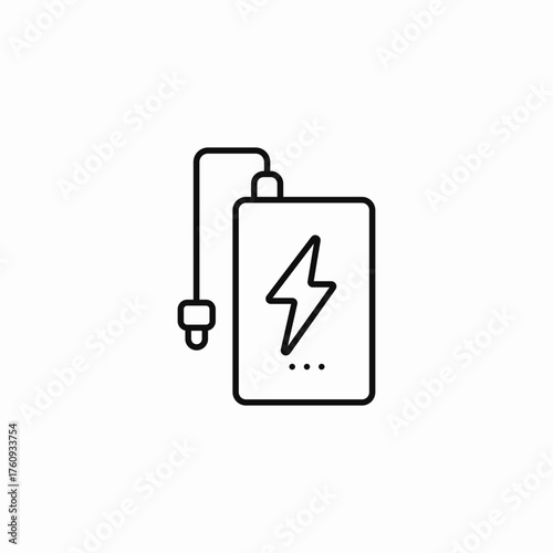 portable power bank icon sign vector
