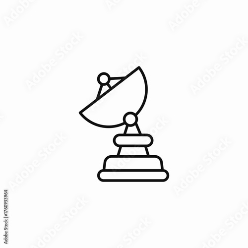satellite dish antenna icon sign vector