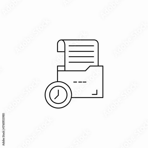 scheduled file history icon sign vector