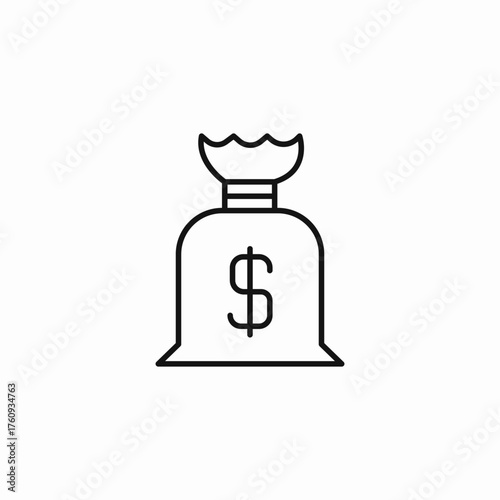 bag of money icon sign vector