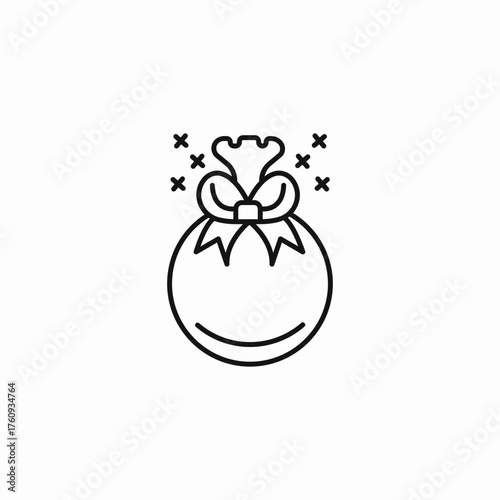 bag pouch sparkles icon sign vector