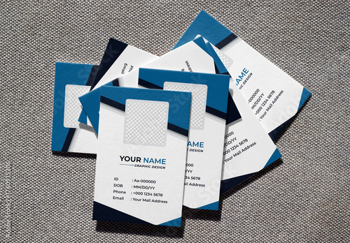 Business card Mockup Template in different textures