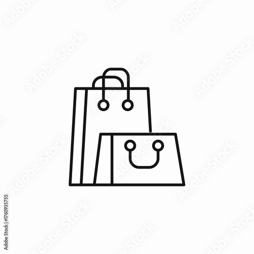 retail purchase bags icon sign vector