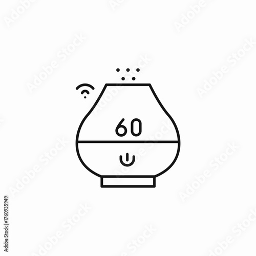 smart humidifier device icon sign vector