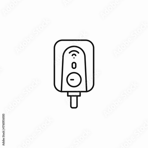 smart water heater icon sign vector