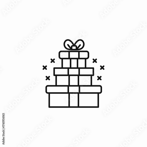 stack of presents icon sign vector