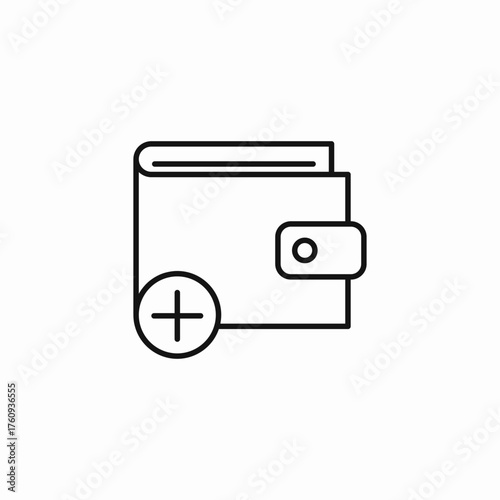 add wallet money icon sign vector