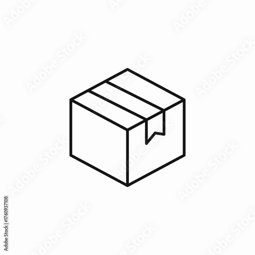 delivery cardboard box icon sign vector