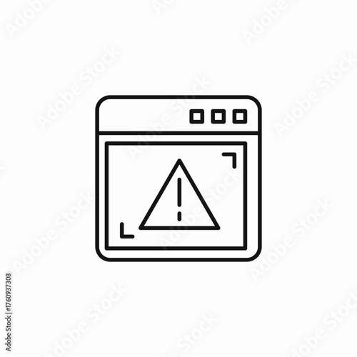 error alert browser icon sign vector