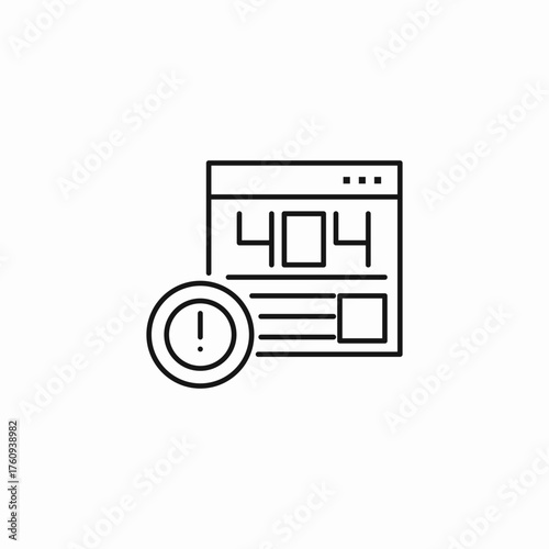 404 error page icon sign vector