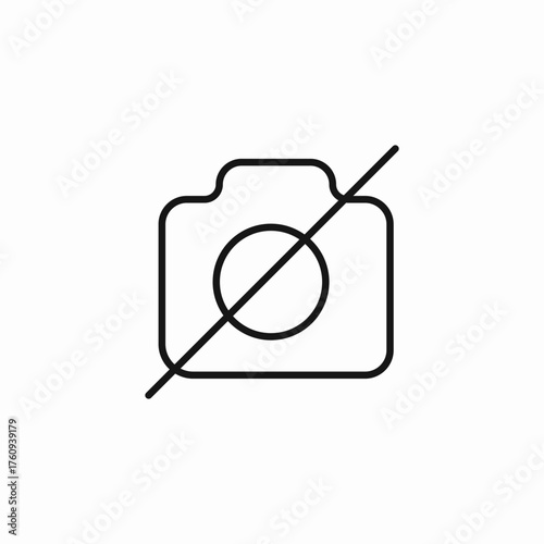 camera flash disabled icon sign vector