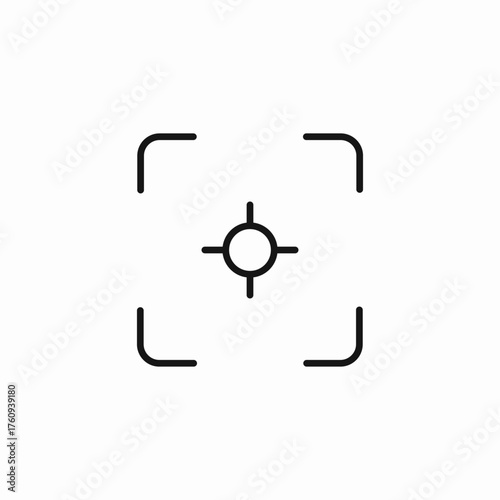 camera focus target icon sign vector