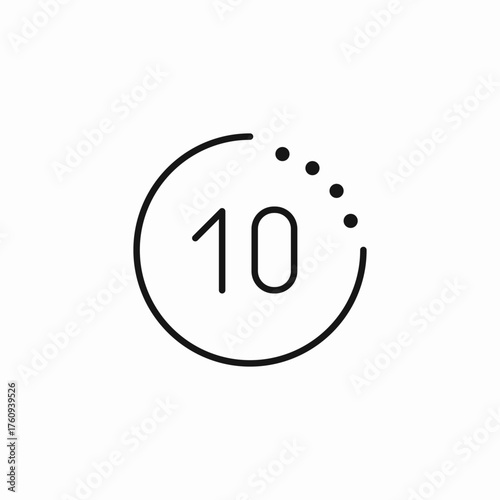 countdown shutter timer icon sign vector