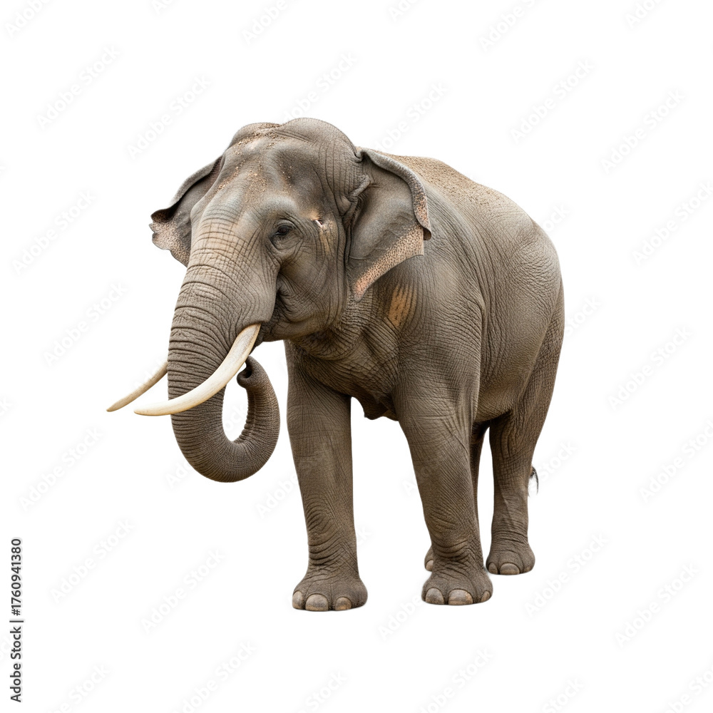 Fototapeta premium Elephant with transparent PNG background