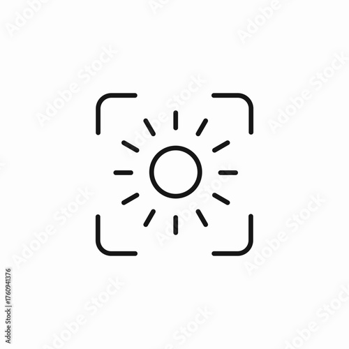 sun light focus icon sign vector