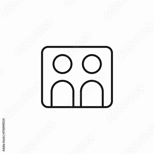 two person group icon sign vector