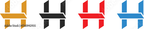 Strong Geometric Interlocking Letter H Logo, Modern Corporate and Construction Brand Identity